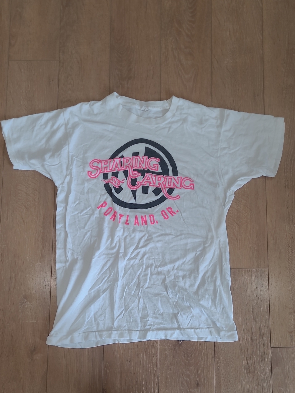 90's Fruit of the Loom White Tee Portland, OR Made In The USA Single Stitch